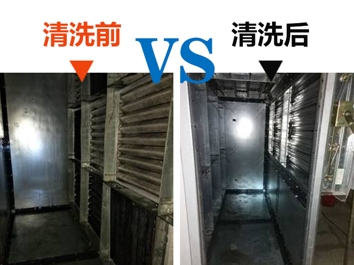 中阳空调机组清洗前后